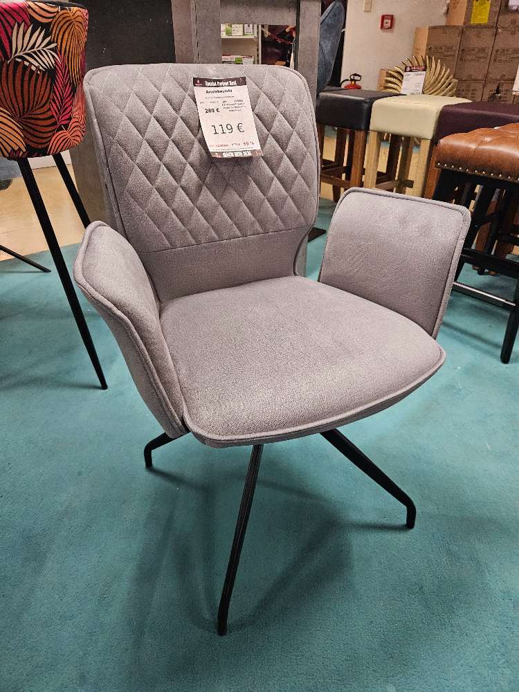Armlehnenstuhl Mikrofaser Grau statt 289€