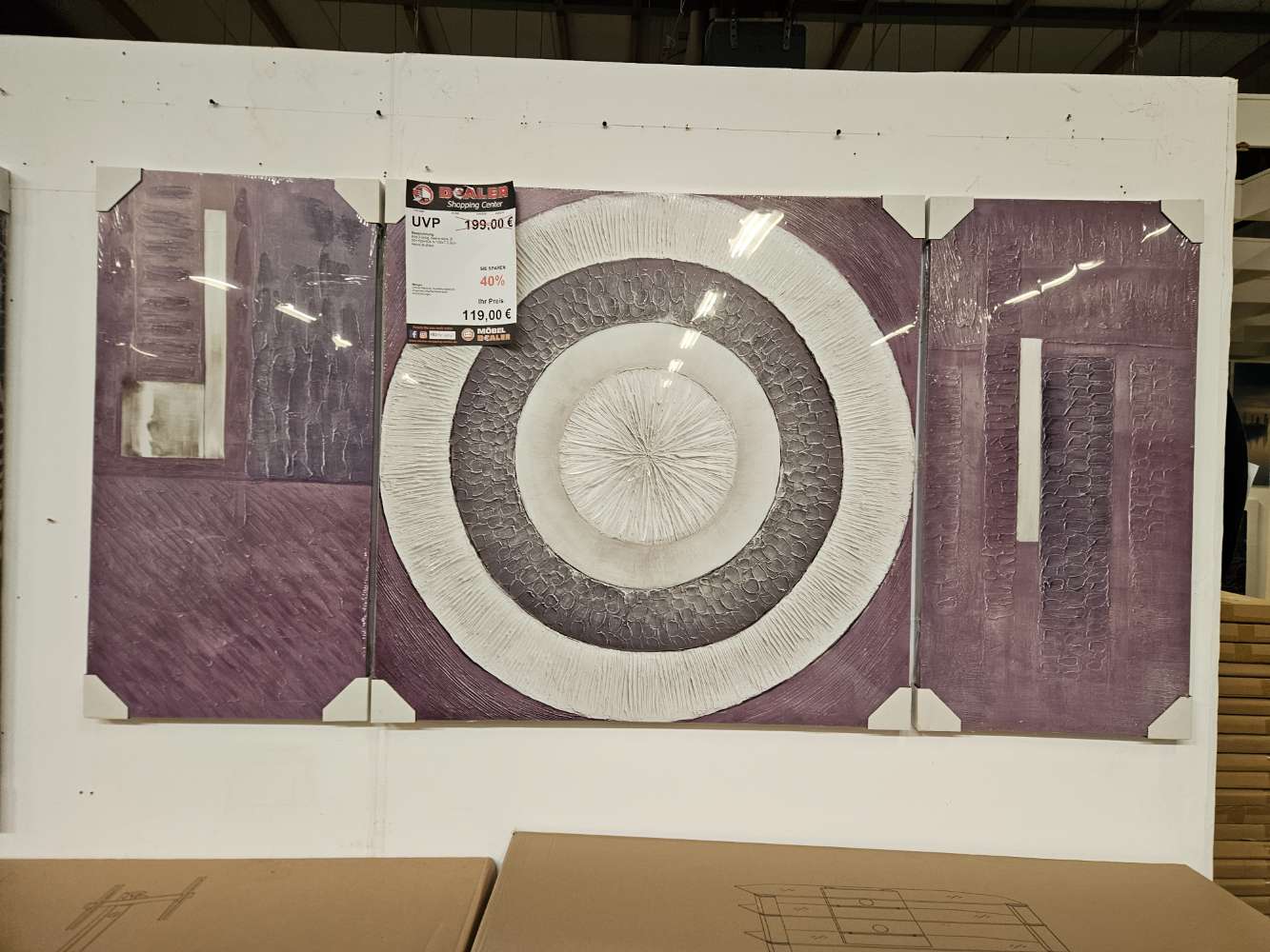 Bild 3 teilig Beere Weiß statt 199€