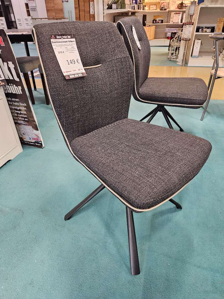 Esszimmerstuhl Gilbert Webstoff grau statt 279€