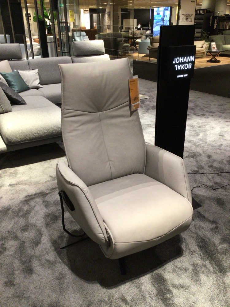 Möbel Relaxsessel Biella Style Leder grau Himolla Motor XXXLutz