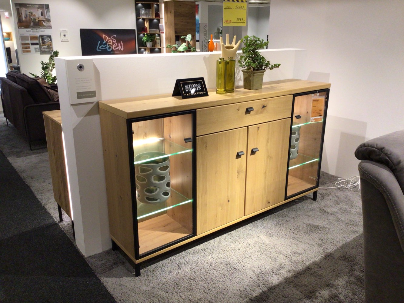 Möbel Highboard Invivus Modell ICANO Eiche Massiv XXXLutz