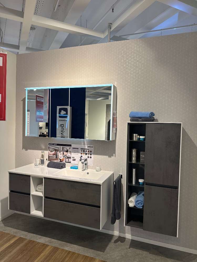 Bad-Vorzugskombination Oxid Dunkelgrau quer ⚡️Sparpreis⚡️