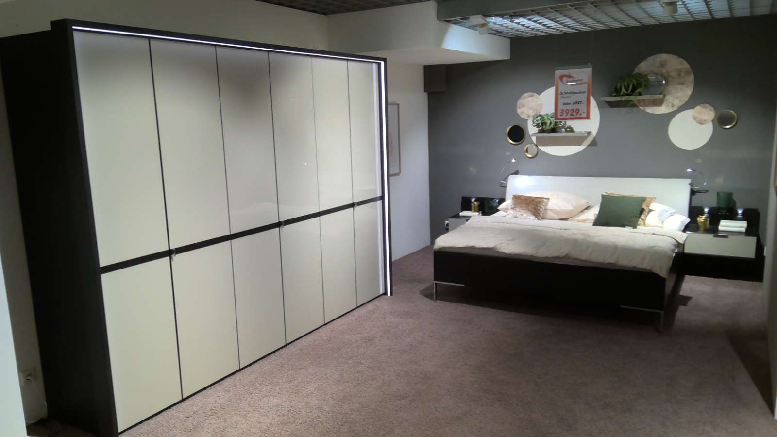 Wiemann Schlafzimmer Ravello, cremefarben, mit Beleuchtung