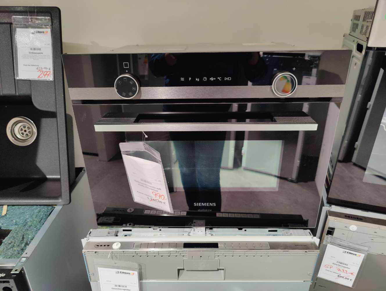 Einbaumikrowelle mit Heißluftfunktion – SIEMENS –