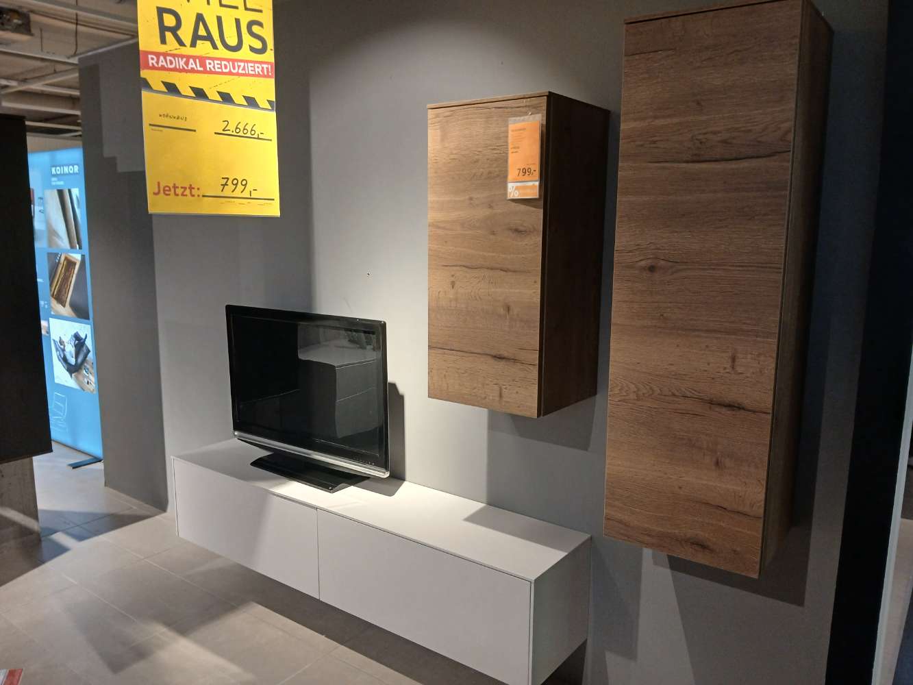 Wohnwand, Nobilia, Tonio,  234x174x37cm, Grau,XXXLutz