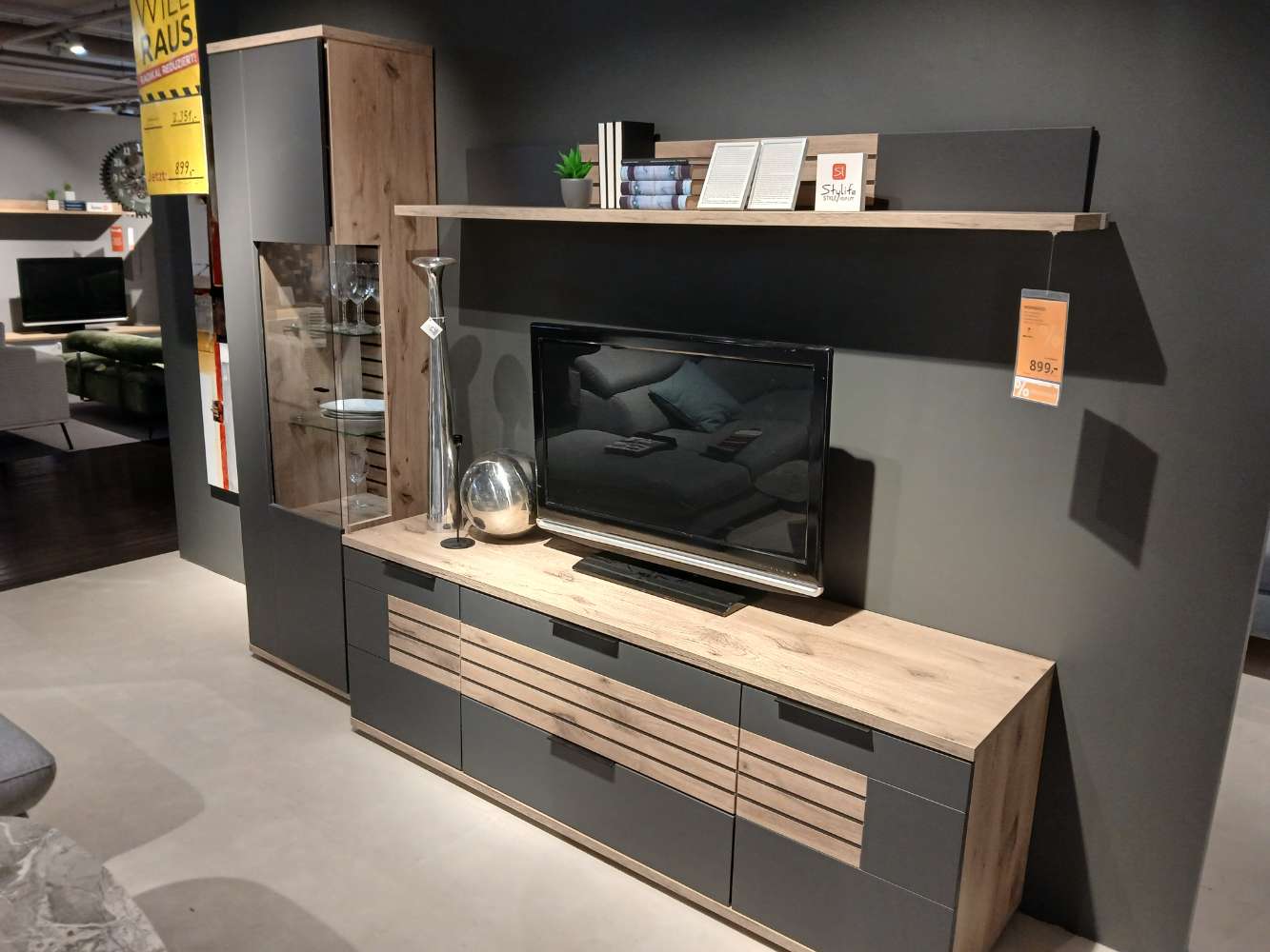 Wohnwand, Skylife , Santiago, 265x206x50cm, Eiche NB,XXXLutz