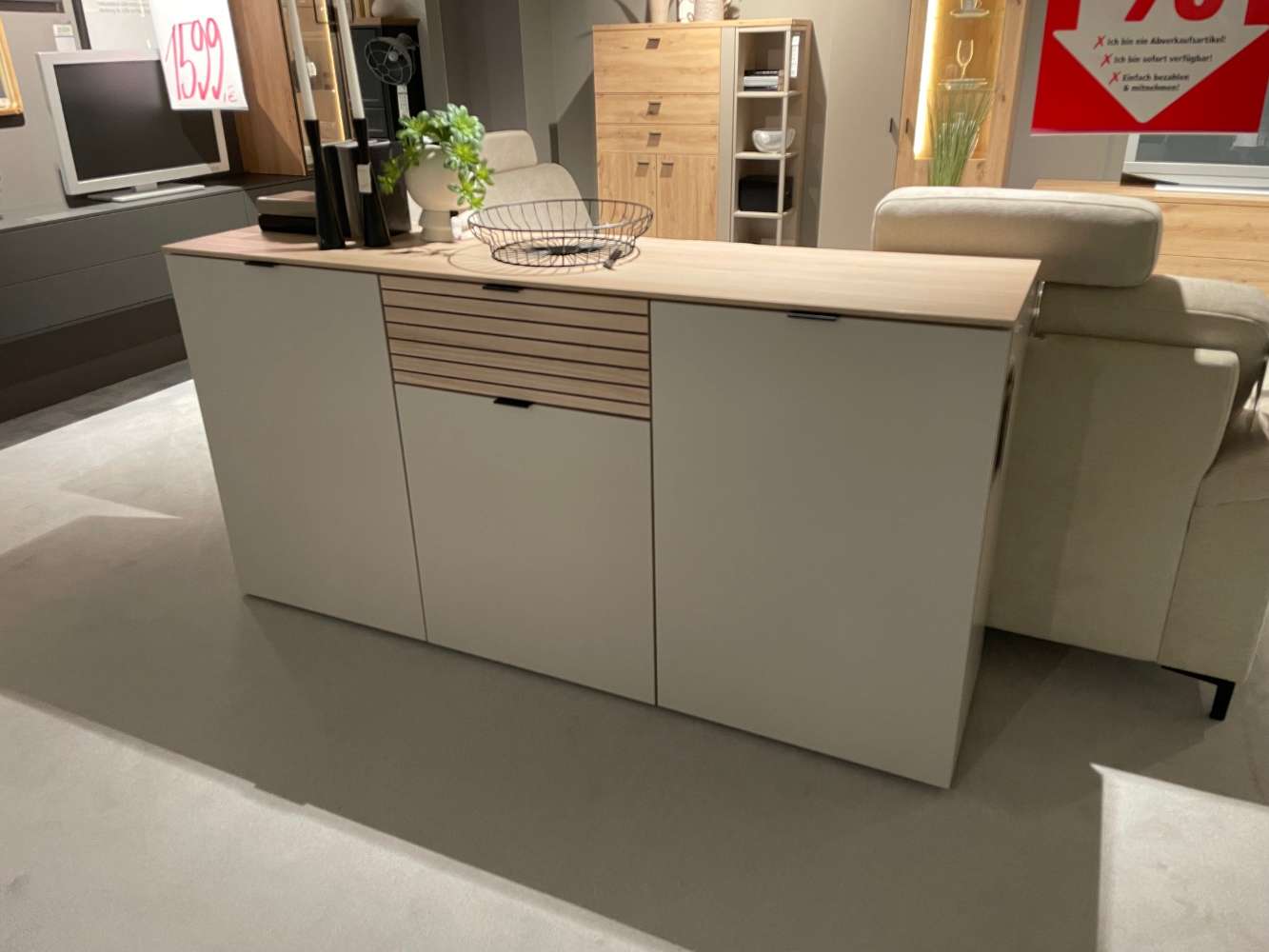 Sideboard in Kaschmir / Riva Eiche