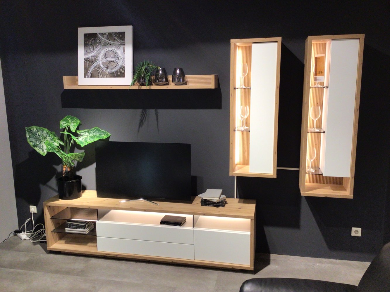 Möbel Wohnwand Urban Marke Stylife Eiche NB XXXLutz Hirschaid