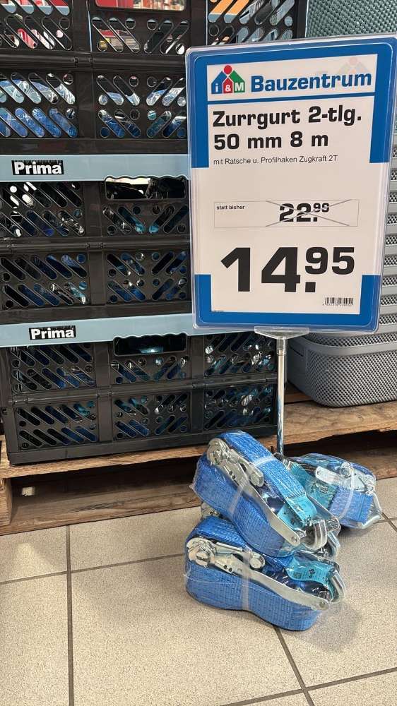 Zurrgurt 2-tlg. 50 mm 8 m / Uetersen