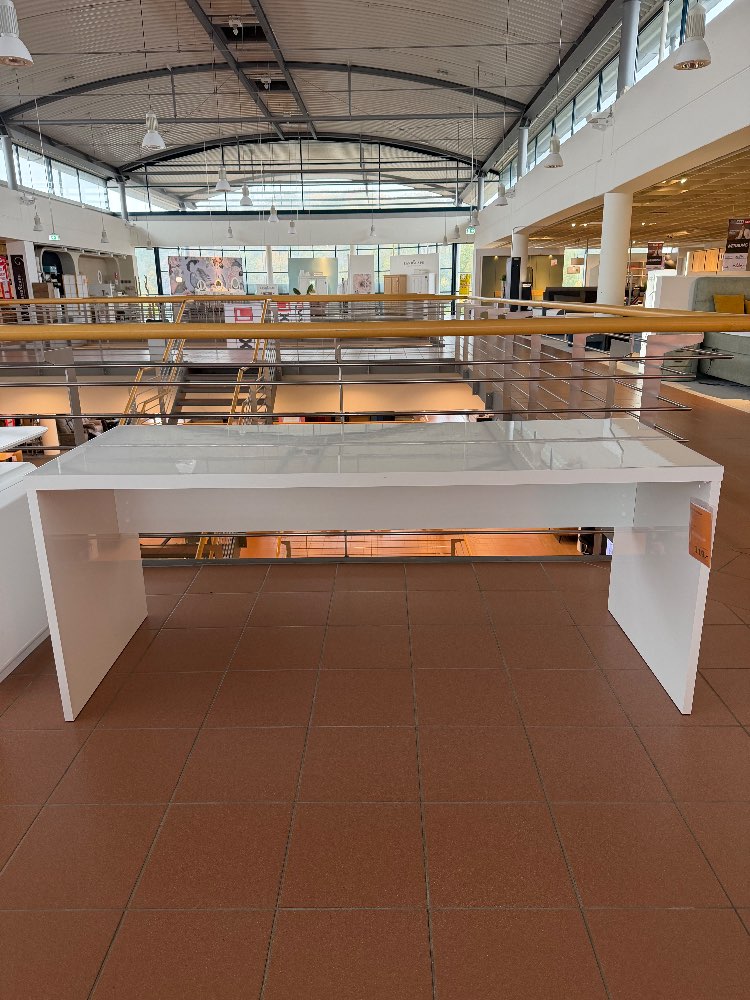 Schreibtisch, Büro, ca. 180cm,  Weiss Hglz. Composad, XXXLutz