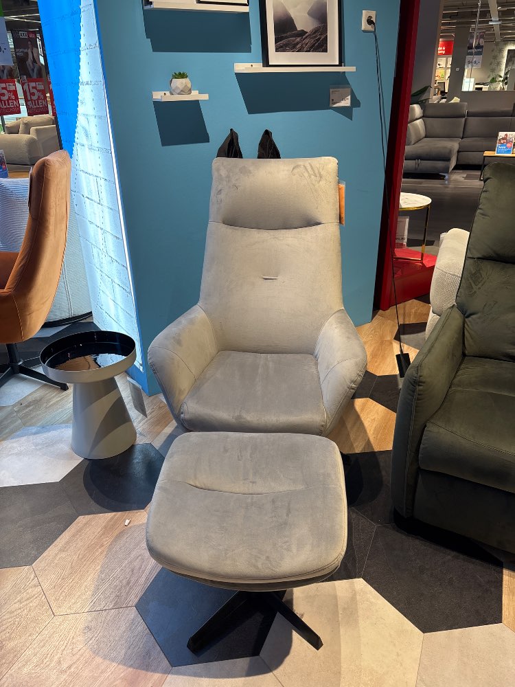 Möbel, Relaxsesselset, Samt, Grau, XXXLutz