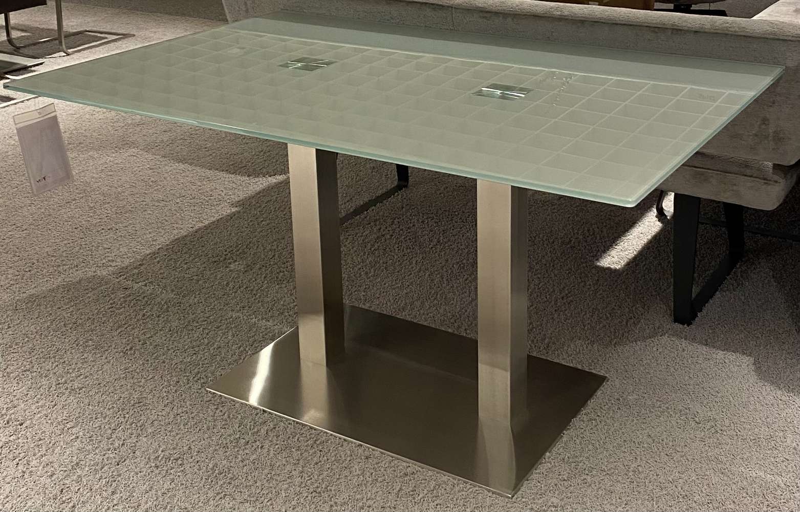 Niehoff Esstisch „Multi-Top“, Glas weiß, ca. 140×90 cm