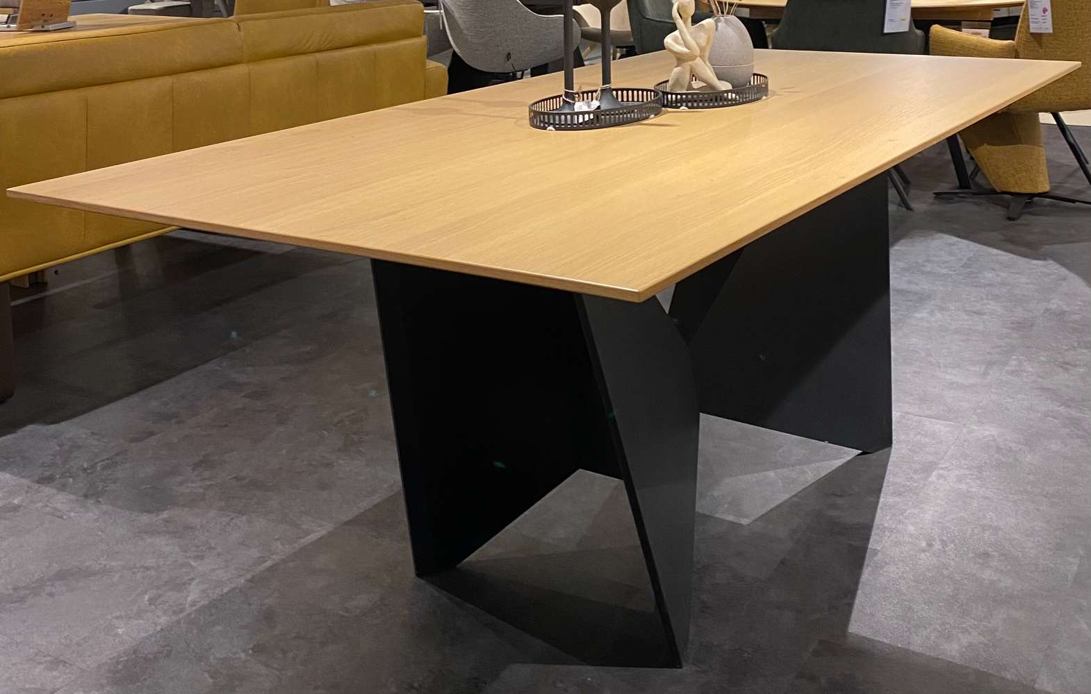 K+W Esstisch Wildeiche Bianco, ca. 200x75x100 cm