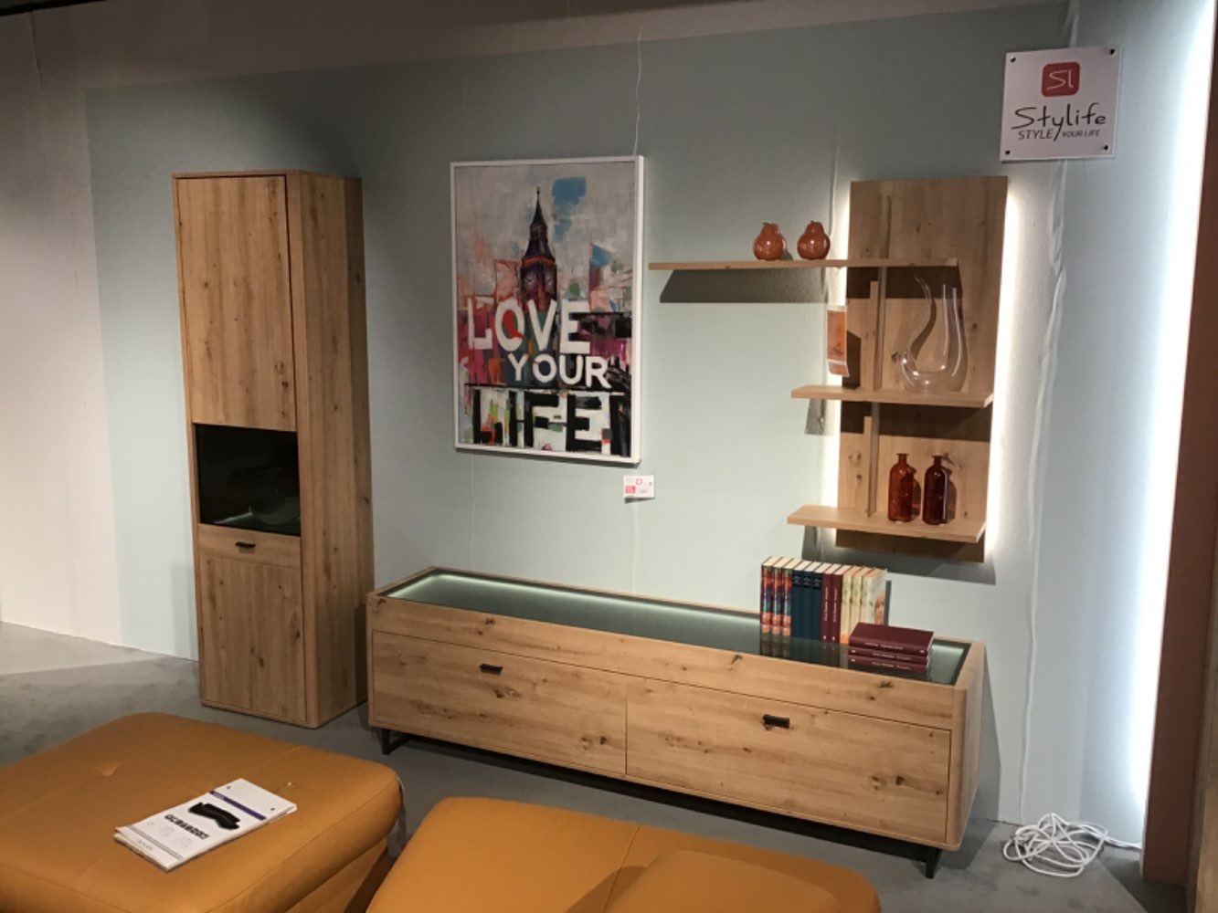 XXXLutz Ausstellungsstück Möbel Wohnwand Acara Eiche Artisan