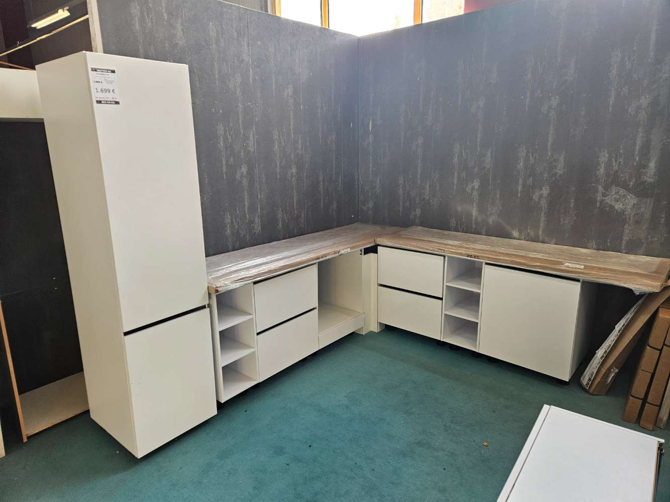 Küche Einbauküche Alno Alpinweiß statt 3899€