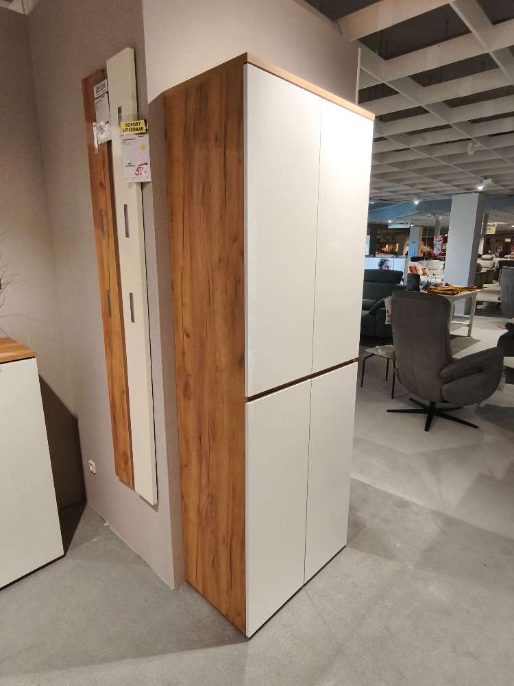 Garderobenschrank in Navarra-Eiche NB/ Weiß