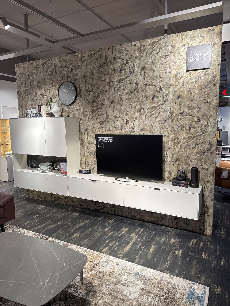 Möbel, Wohnwand Montesa, Dieter Knoll, weiß, 349cm, XXXLutz