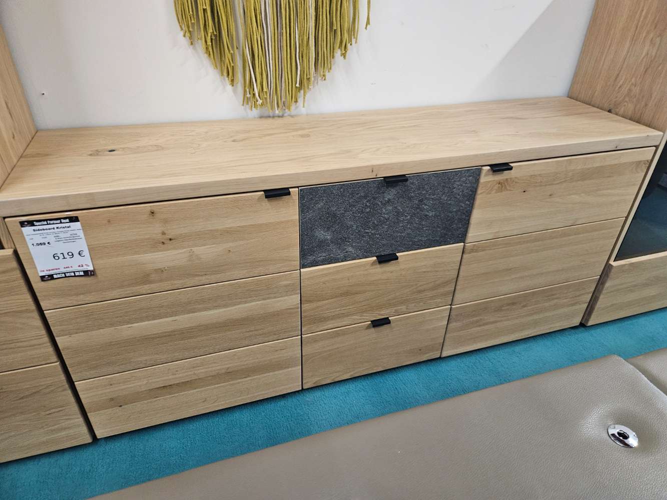Sideboard Kristal Holzwerkstoff Eiche furniert statt 1059€