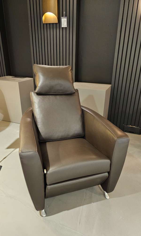 Möbel, FSM Relax-Sessel Sesam in Leder dunkelbraun