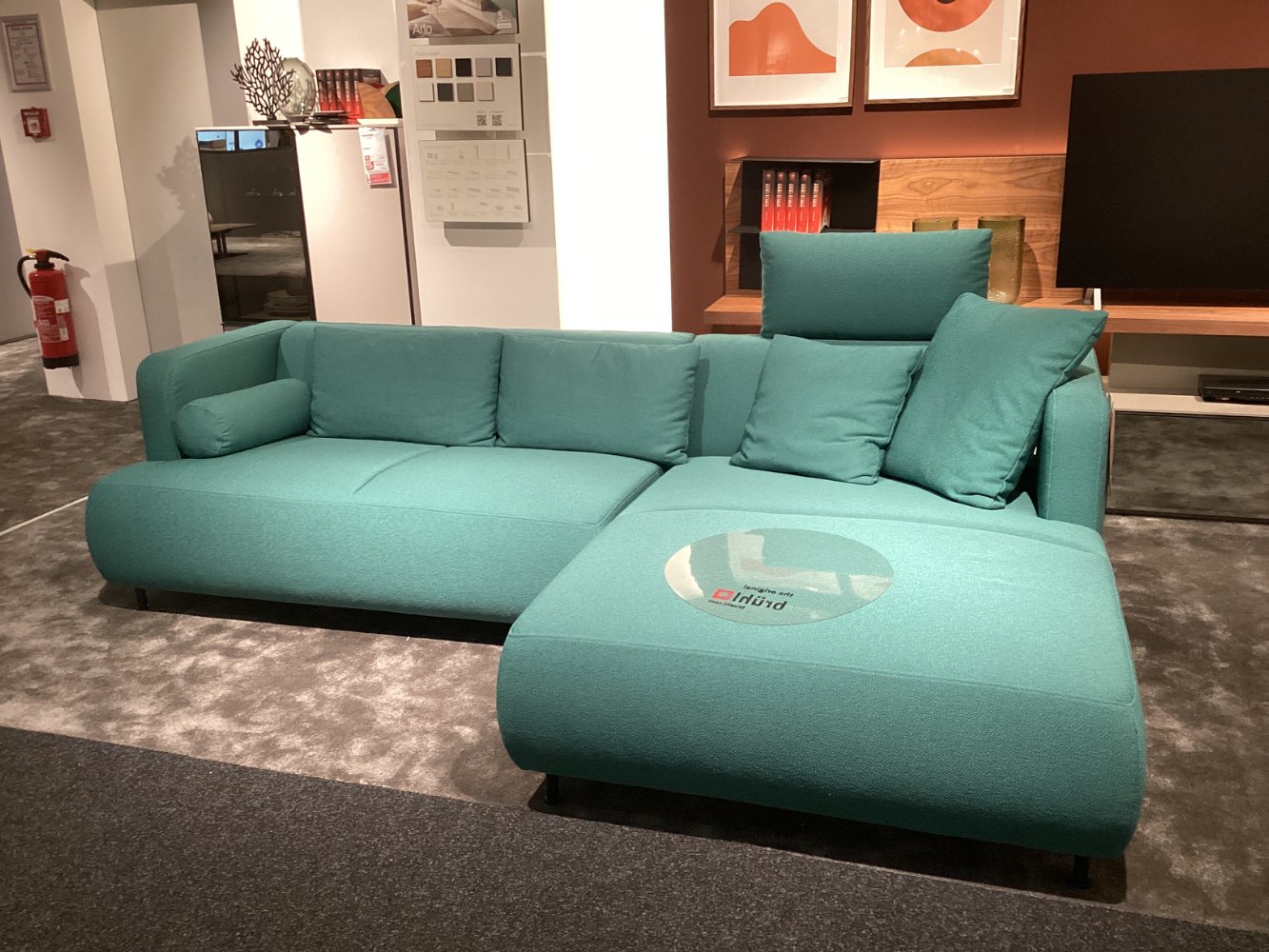 Möbel, Brühl, Ecksofa Aoyama, Schenkel ca. 265x160cm, Blau