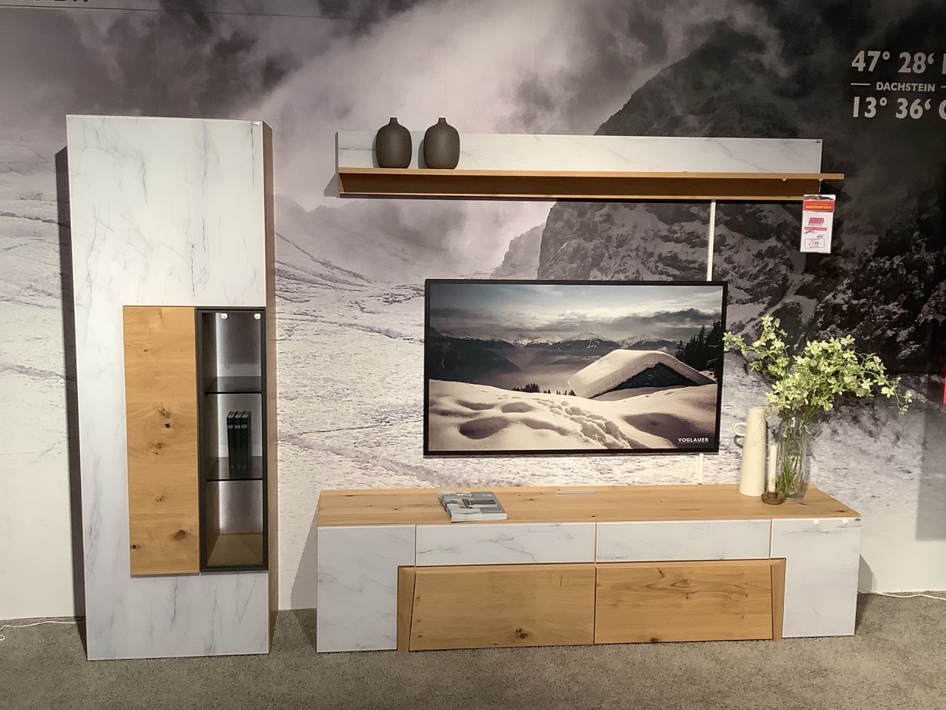 Voglauer Lowboard Vtektura Wildeiche rustiko Schwarz