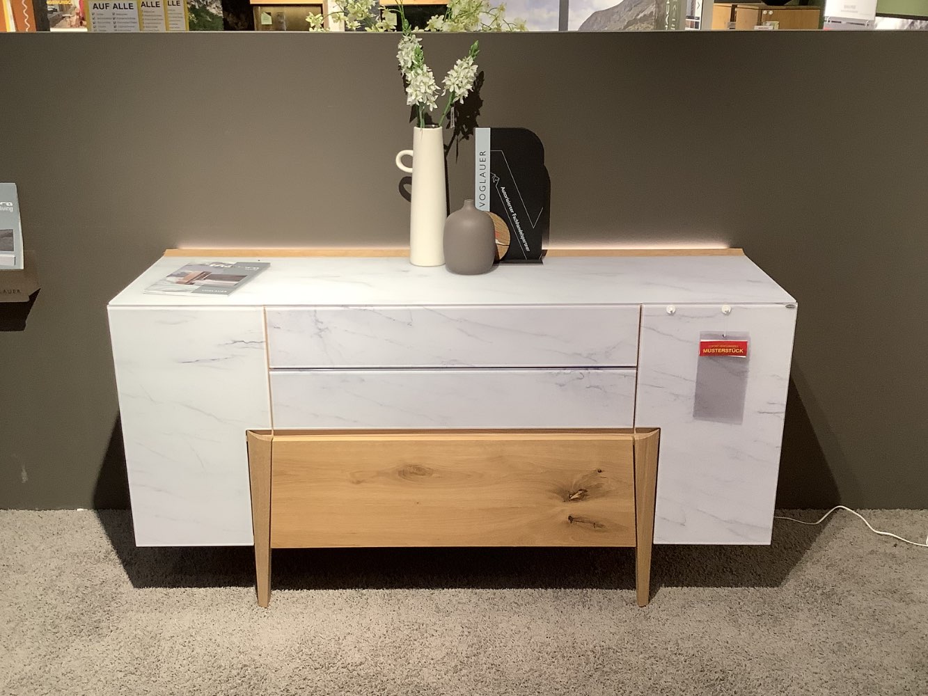 Voglauer Sideboard Vtektura Wildeiche rustiko schwarz