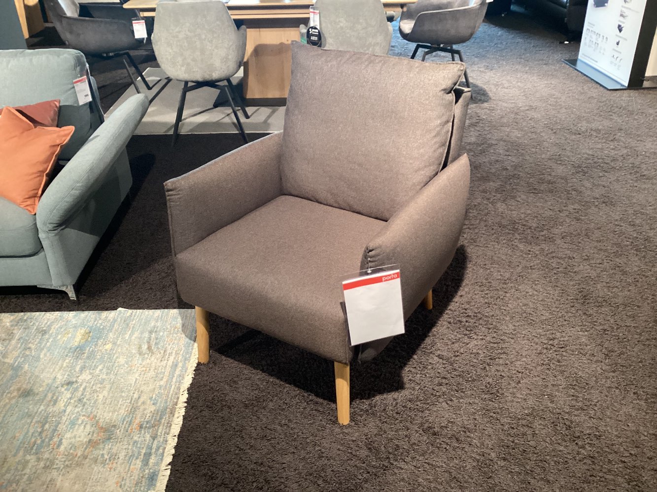 Sessel „Merit“, Orig. Schöner Wohnen, Stoffbezug Espresso