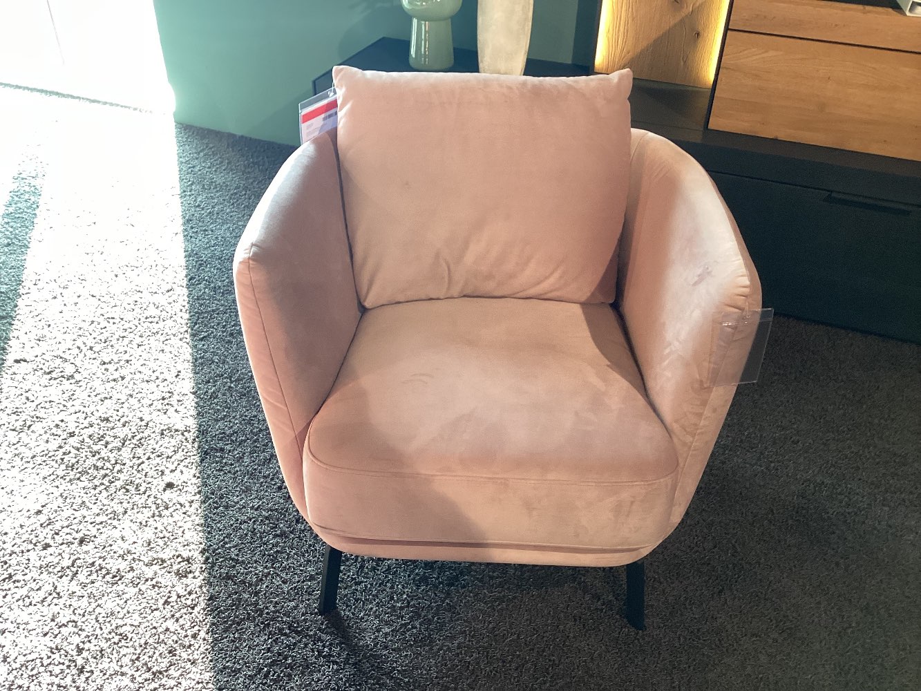 Sessel „Pearl“, Orig. Schöner Wohnen, Stoffbezug Rosewood