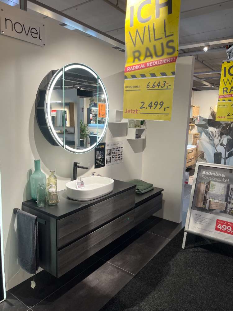 Möbel, Badezimmer Cuneo Eiche grau, XXXLutz