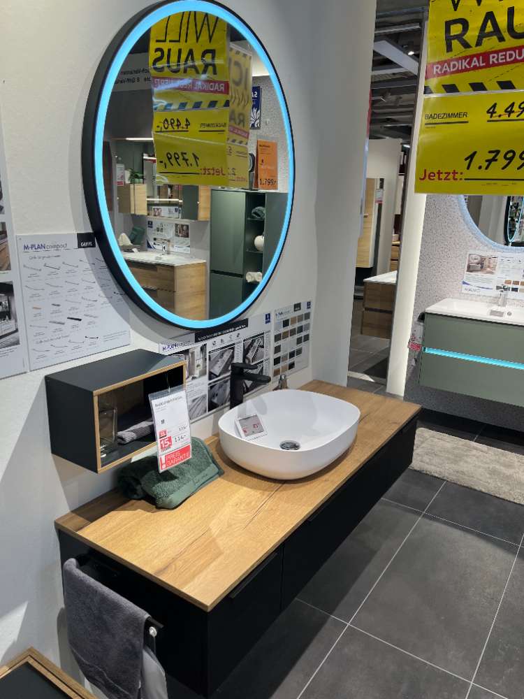 Möbel, Badezimmer schwarz matt/ Halifax Eiche Sadena, XXXLutz