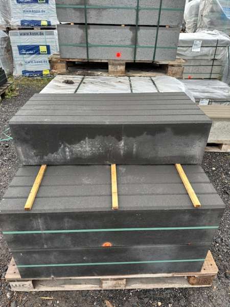 KANN Randstein 8x25x100 cm anthrazit  – betonglatt (2.Wahl)