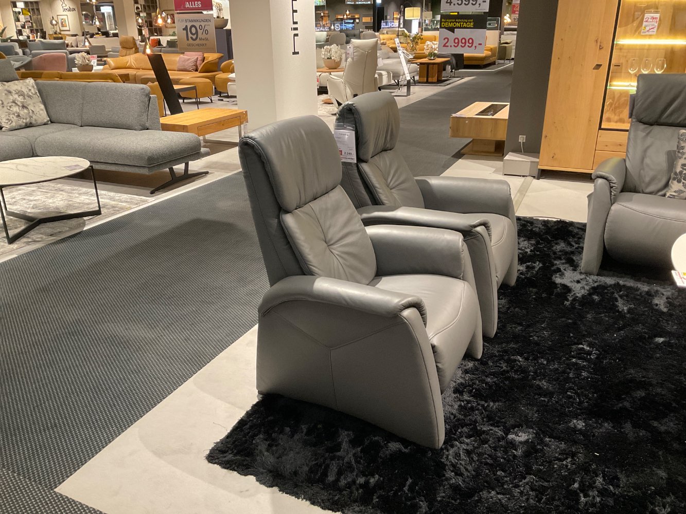 Relaxsessel Sessel manuelle Funktion Leder Himolla