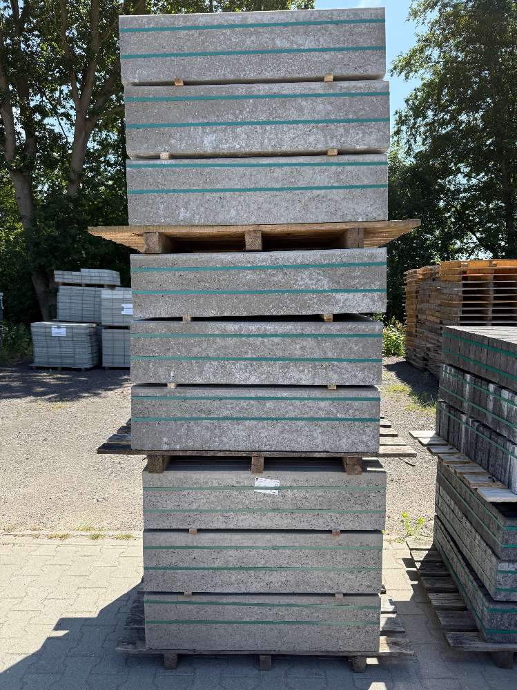 BE Rasenbord grau, 6 x 25 x 100cm, Sonderposten