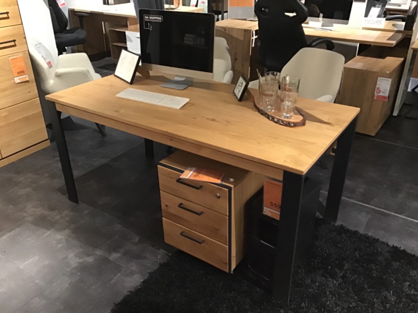 XXXLutz Ausstellungsstück Möbel Schreibtisch Admiral Asteiche