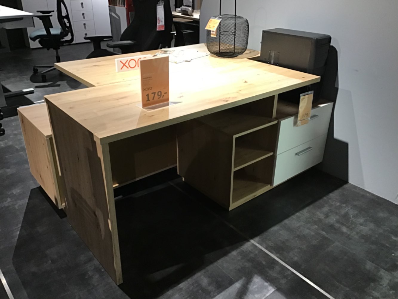 XXXLutz Ausstellungsstück Möbel Schreibtisch Arti Eiche weiß