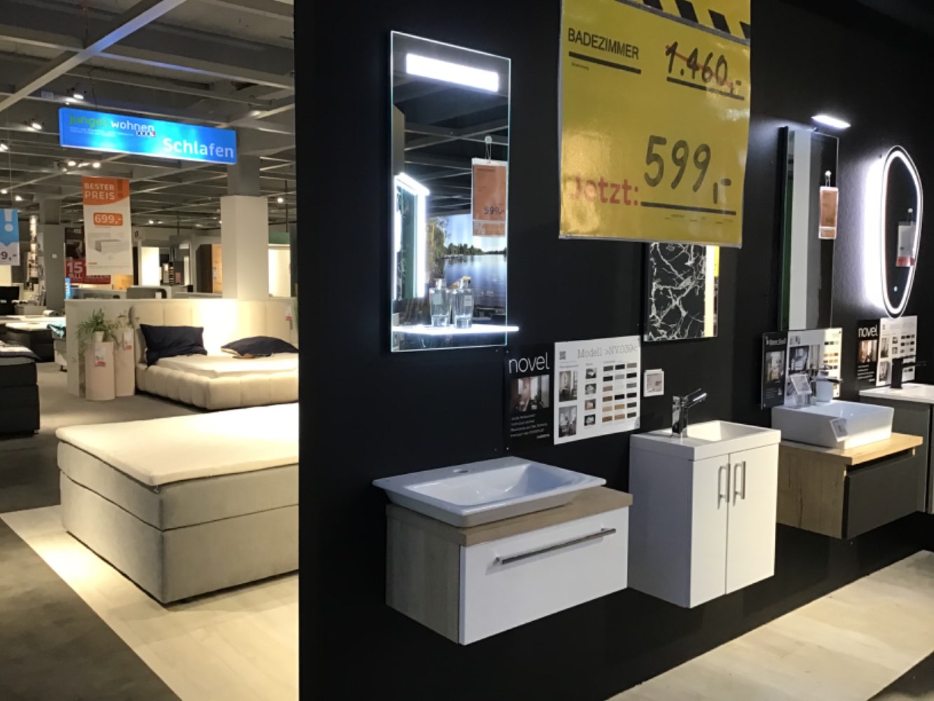 XXXLutz Ausstellungsstück Möbel Waschtischkombi NV.039 Eiche mass