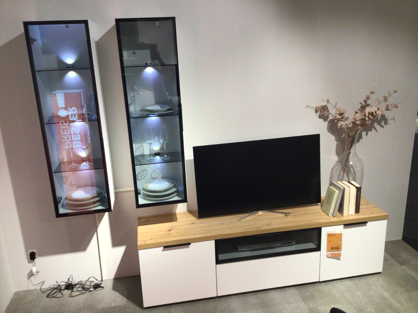 Möbel Wohnwand IDEA Marke Stylife weiß Eiche NB XXXLutz Hirschaid