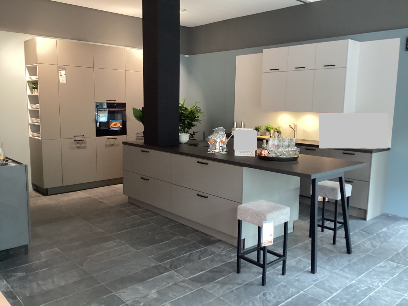 Möbel, Einbauküche, *NUR MÖBEL*, Moderano Calgary, 300x60cm, Anth