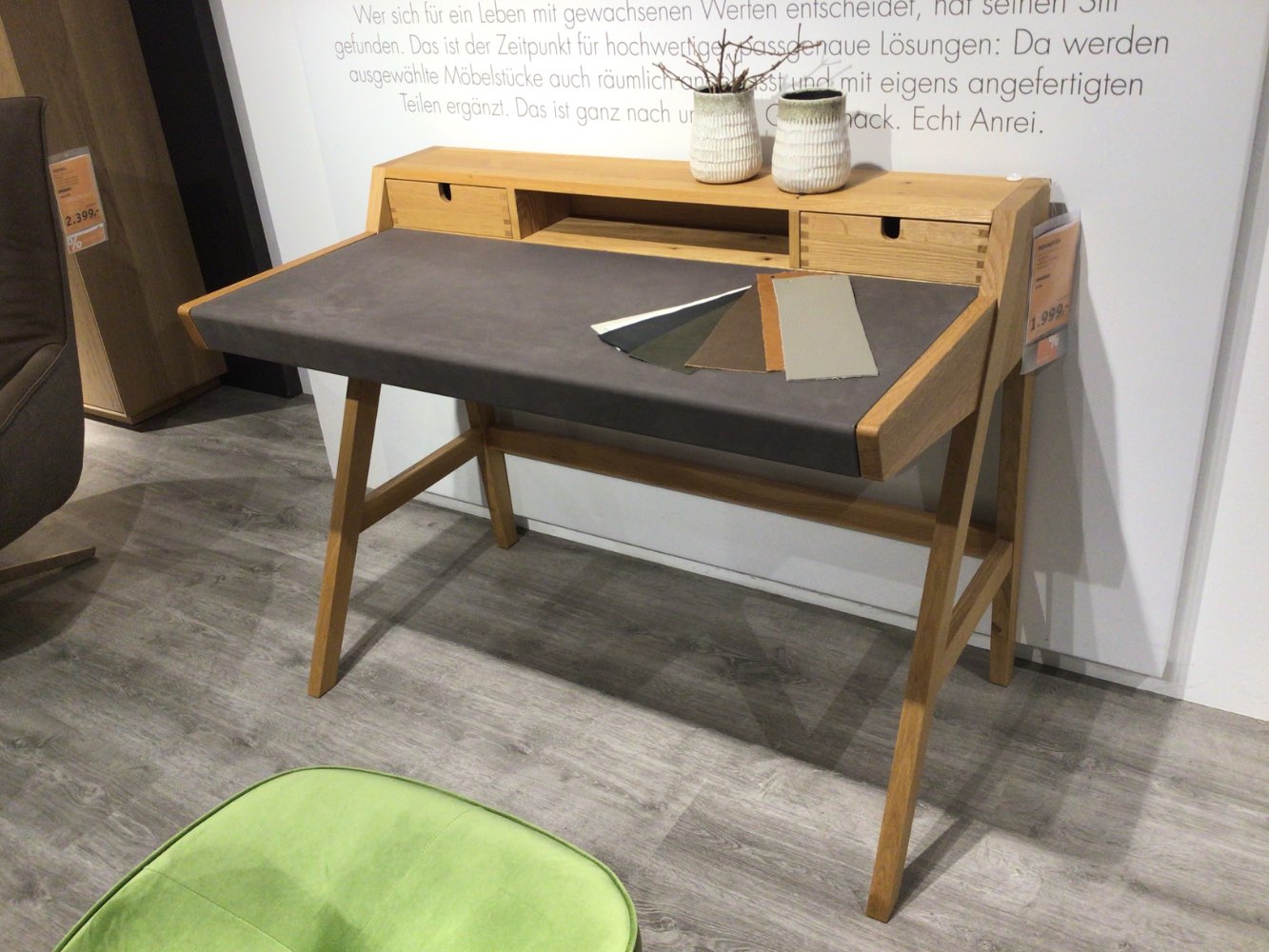 Möbel Sekretär Anrei Modell Vivo Eiche massiv XXXLutz Hirschaid