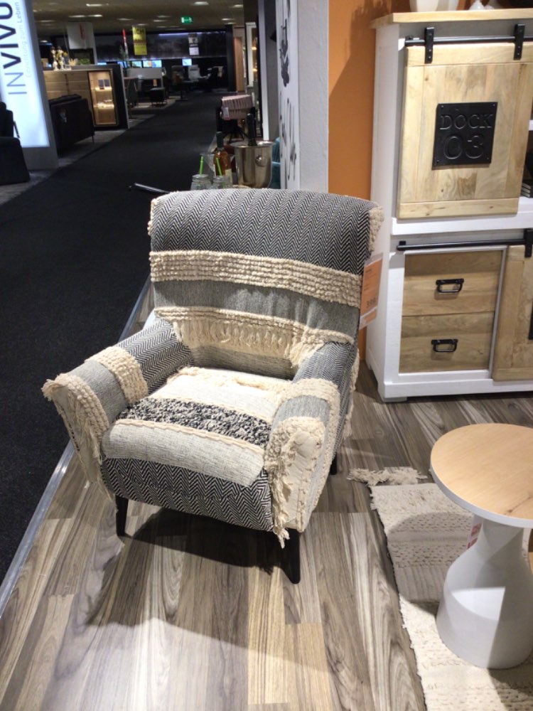 Möbel Sessel Gutmann Puffy Beach Club Franzen schwarz/weiß XXXL