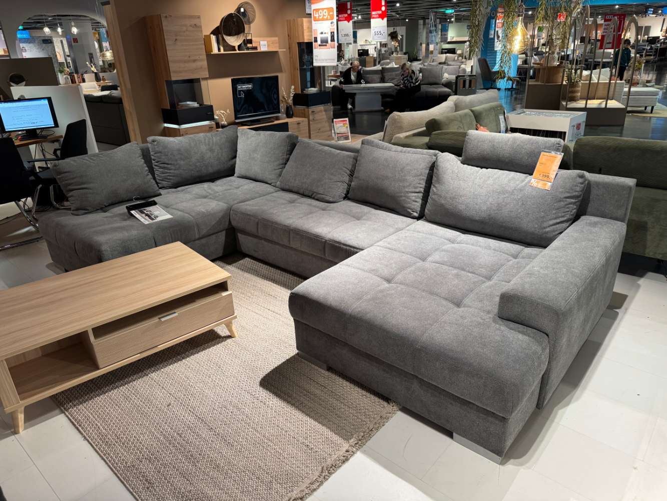 Wohnlandschaft Norfolk, Black Red White, XXXLutz, Möbel