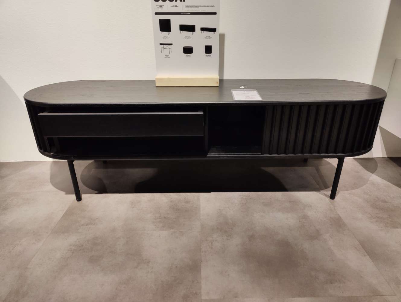TV-Lowboard – Susa – B 160 cm – TRENDHOPPER – Retro Eiche schwarz