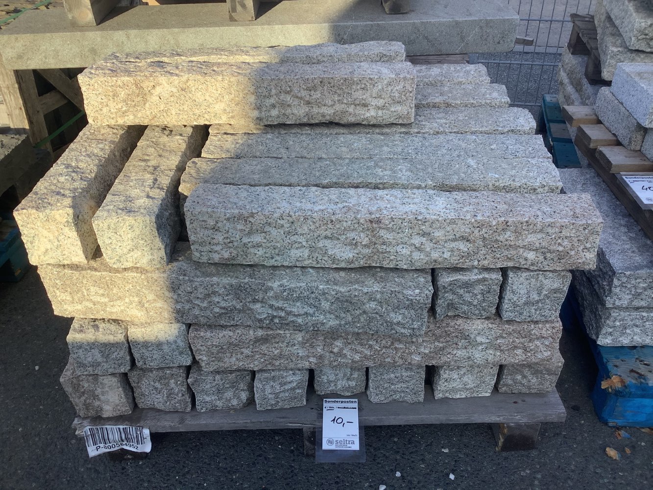 ⭐️ SONDERPOSTEN ⭐️ – Palisaden, Granit, 12x12x75cm