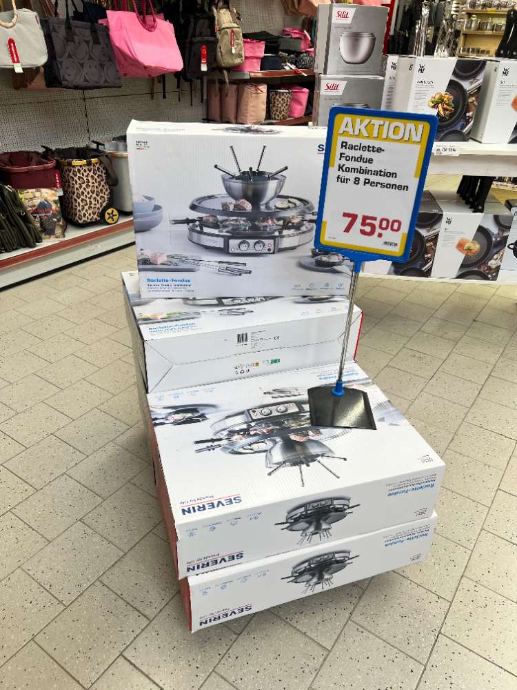 Raclette-Fondue Kombination für 8 Personen