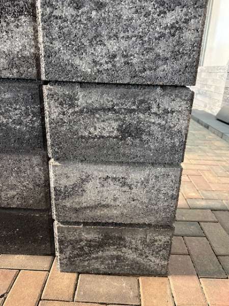 JASTO Terrasto Pfeilerstein anthrazit weiß 37,5×37,5×20 (2.Wahl)