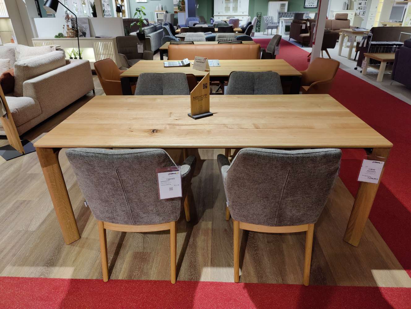 Essgruppe – Niehoff GREEN – Eiche massiv – 200/320 x 100 cm