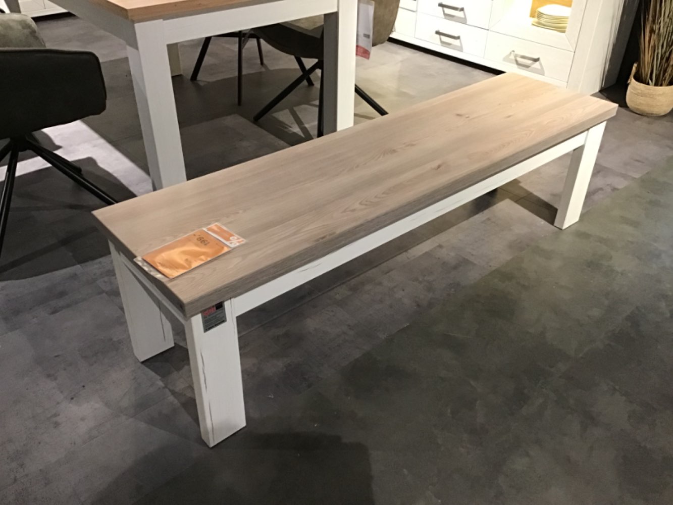 XXXLutz Ausstellungsstück Möbel Sitzbank York Eiche grau weiß