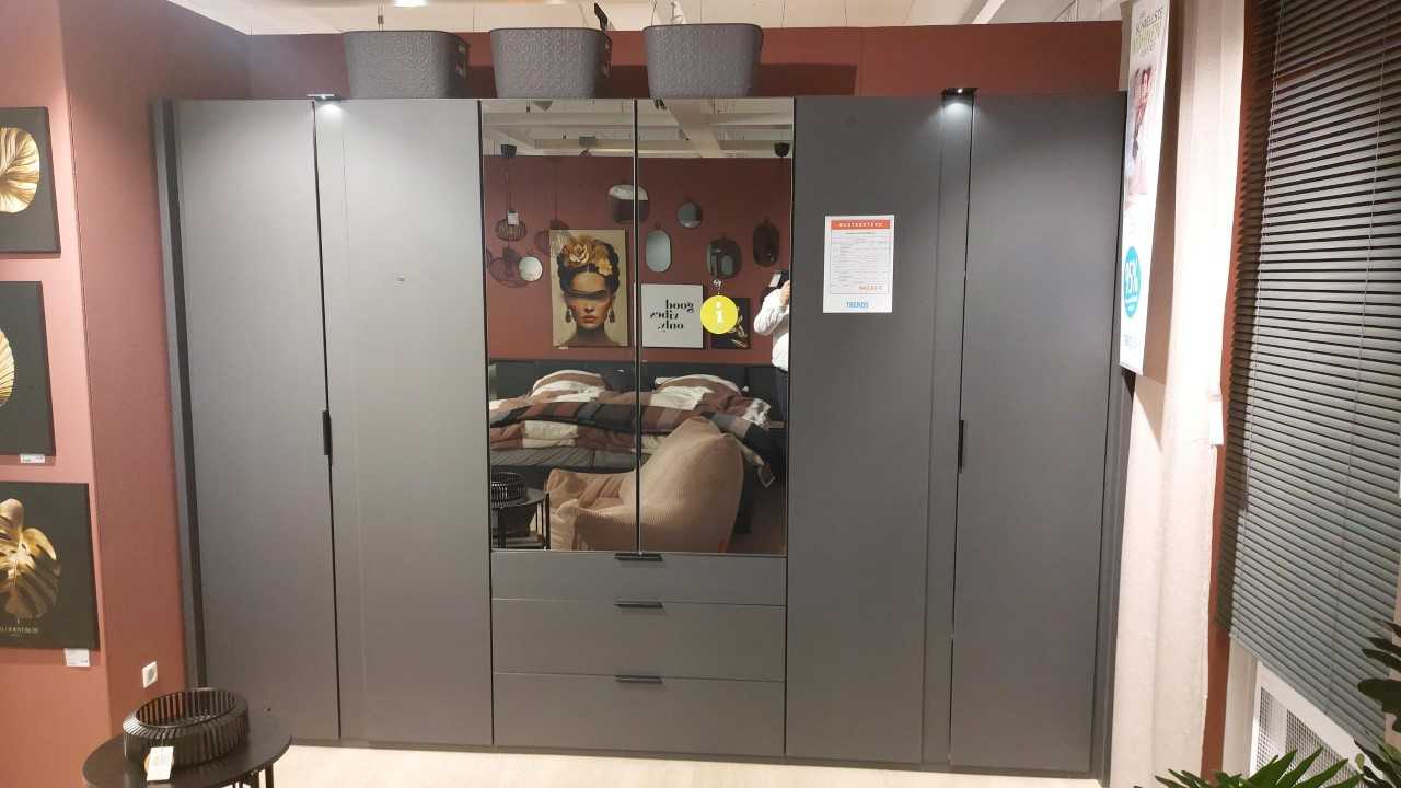 Kleiderschrank, graphit, Breite 300 cm