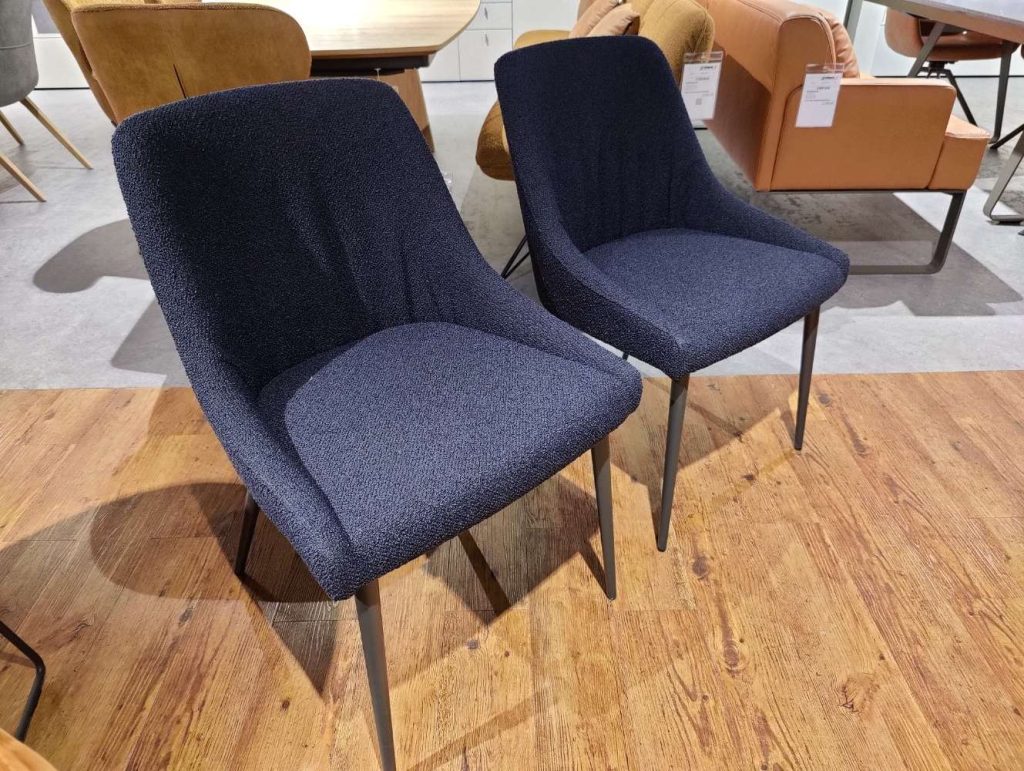 2 Stühle – VENJAKOB – Lani – 2 Esszimmerstühle – Dunkelblau