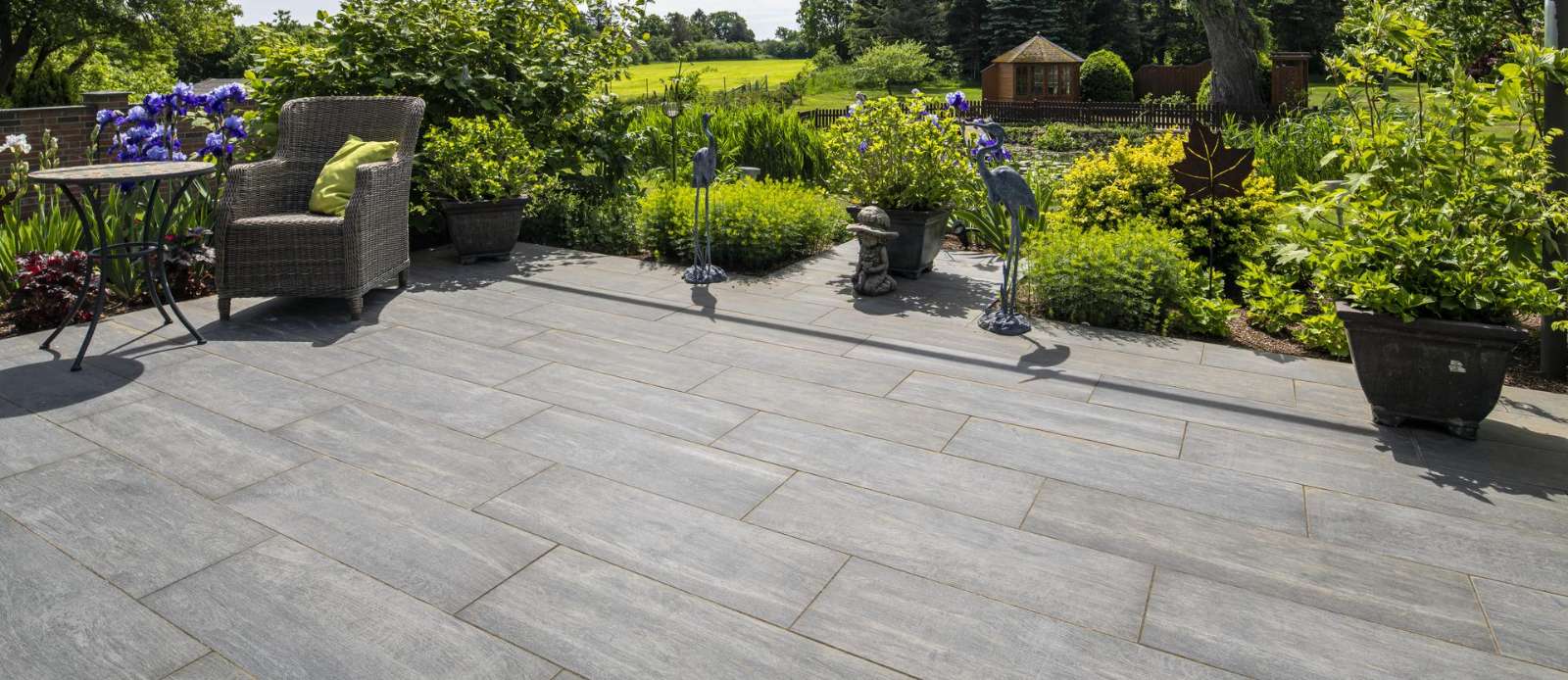 Yamino Betonplus [Beton+] Platten 90x30x5 cm silbergrau (2.Wahl)